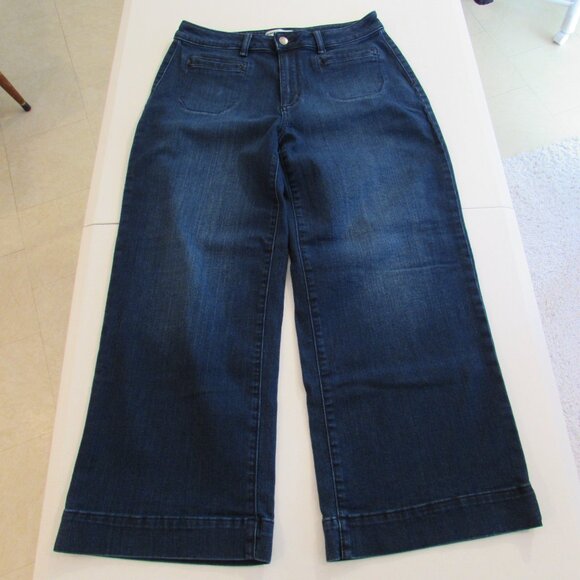 Sonoma High Rise Wide Leg Stretch Crop Jeans Size 12 - Picture 1 of 15